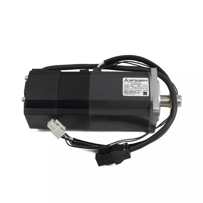Mitsubishi HC-KFS43B AC Servo Motor, black housing, with attached wiring and product label, 400W output.