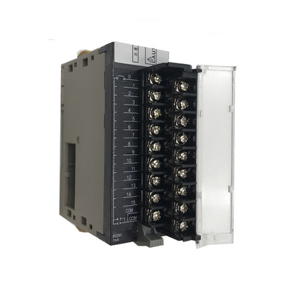Omron CJ1W-ID211 PLC Input Module. Industrial automation part with terminal blocks, DC24V, and 7mA input.