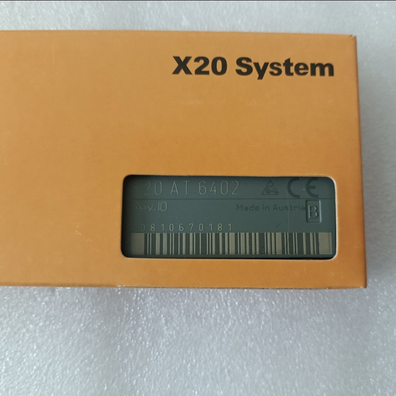 B&R X20 System Module X20AT6402 with Rev.I0, Made in Austria. Industrial automation part for sale.