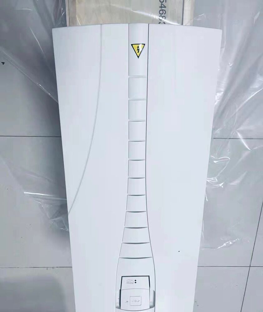 ABB ACS550-01-059A-4 Inverter front view, white industrial drive with warning symbol, Radwell International