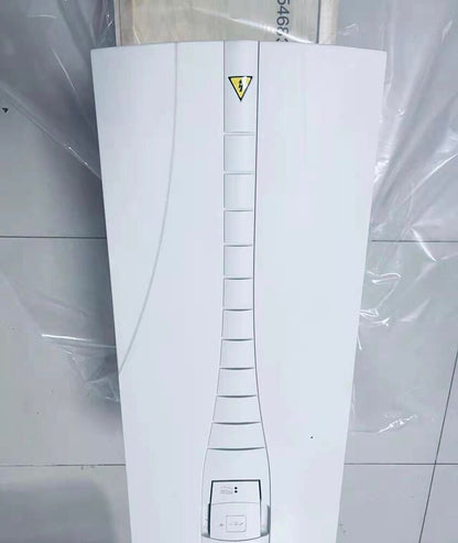 ABB ACS550-01-059A-4 Inverter front view, white industrial drive with warning symbol, Radwell International