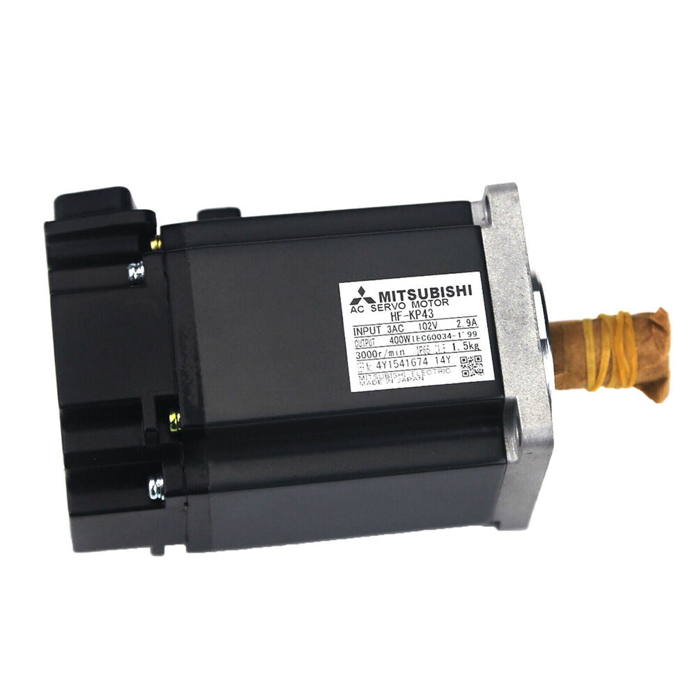 Mitsubishi HF-KP43 AC Servo Motor. Industrial automation part with specifications visible.