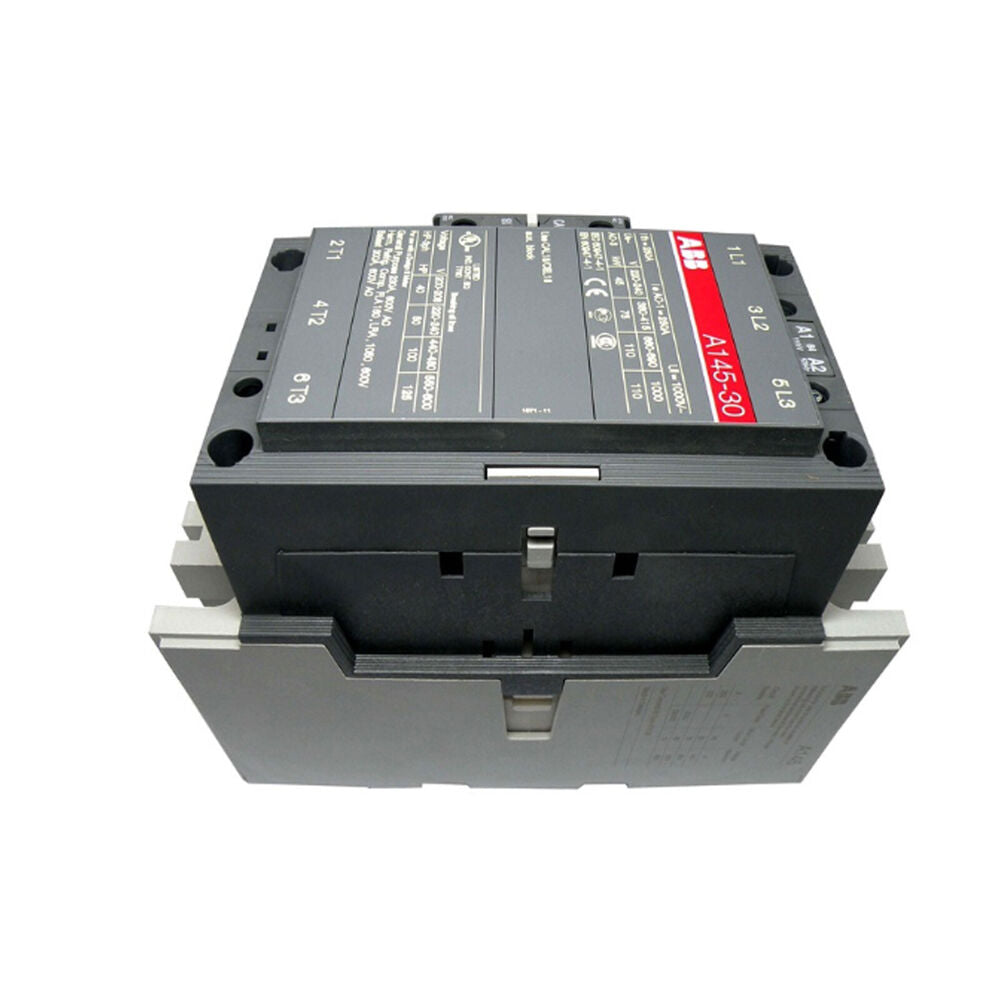 ABB A145-30 Industrial Contactor Module, Top view, Product Label Details, Automation Parts