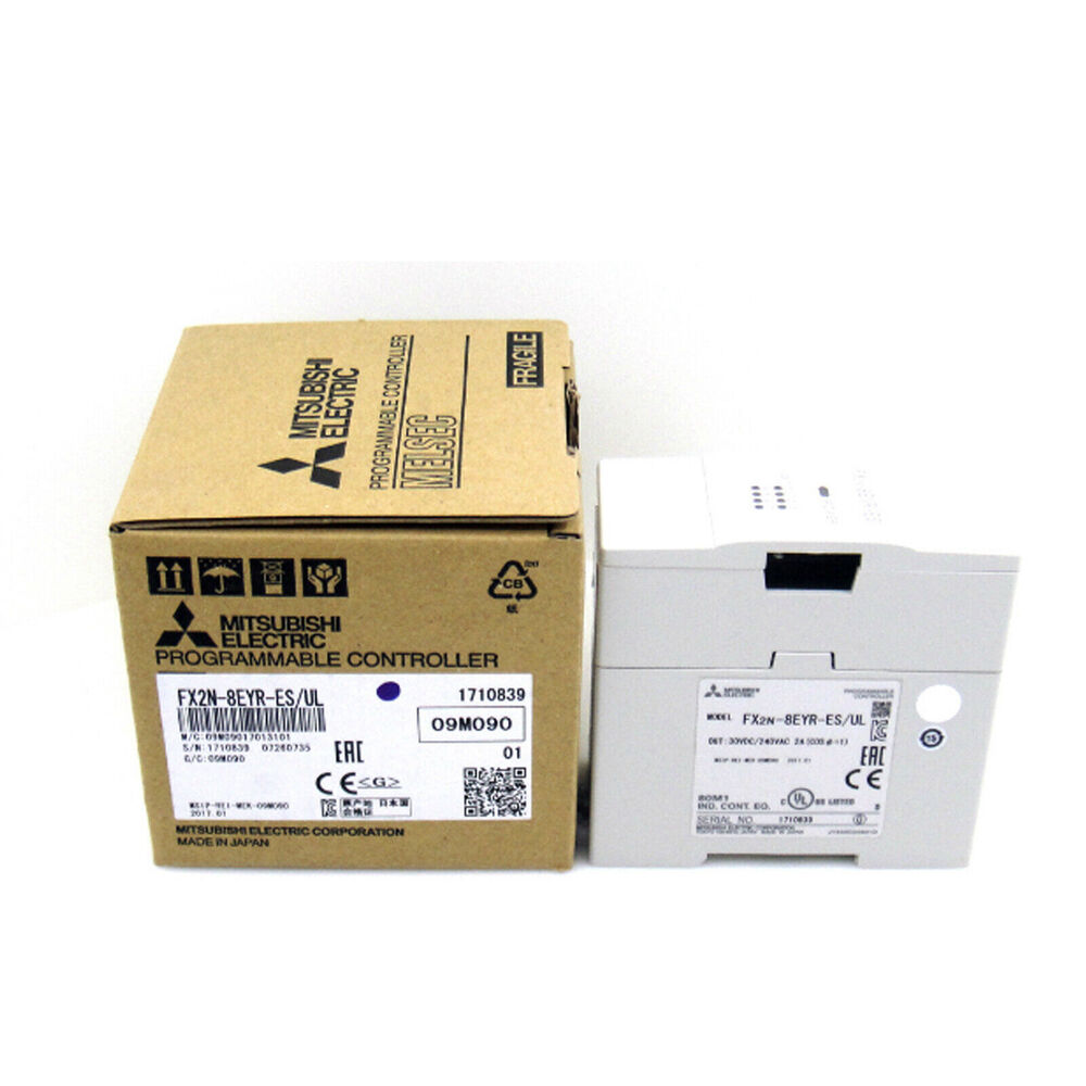 Mitsubishi FX2N-8EYR-ES/UL programmable controller in box, industrial automation PLC module, Made in Japan