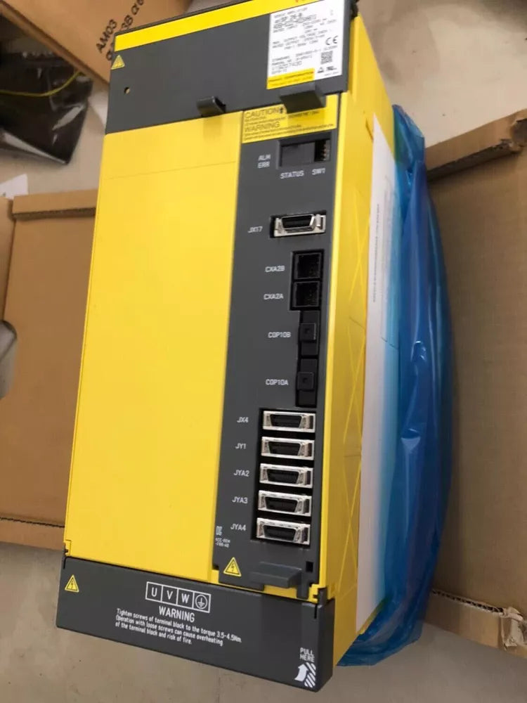 FANUC A06B-6222-H026#H610 Servo Driver, yellow industrial automation part, new condition, with warning label.