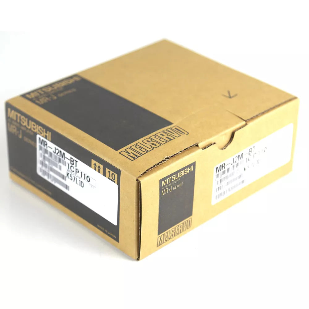 Mitsubishi MR-J2M-BT servo drive in its original box. Melservo industrial automation part, MR-J series.