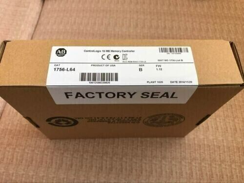 New Sealed Allen Bradley 1756-L64 ControlLogix 16MB Memory Controller