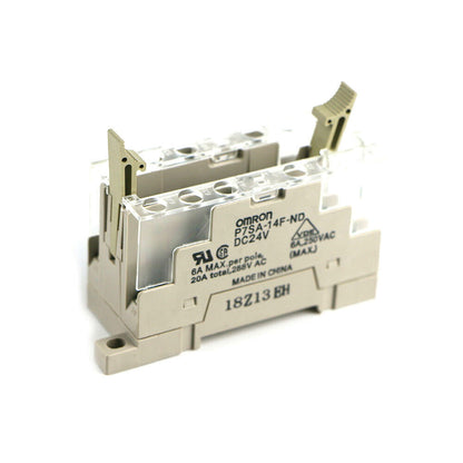Omron P7SA-14F-ND DC24V industrial controller module, beige and transparent, Made in China.
