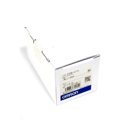 Omron E5GN-Q1TD Temperature Controller box, white box with product information, for industrial automation.
