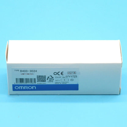 Omron D4CC-3024 Limit Switch, new sensor, packaged, Made in Japan, product image.
