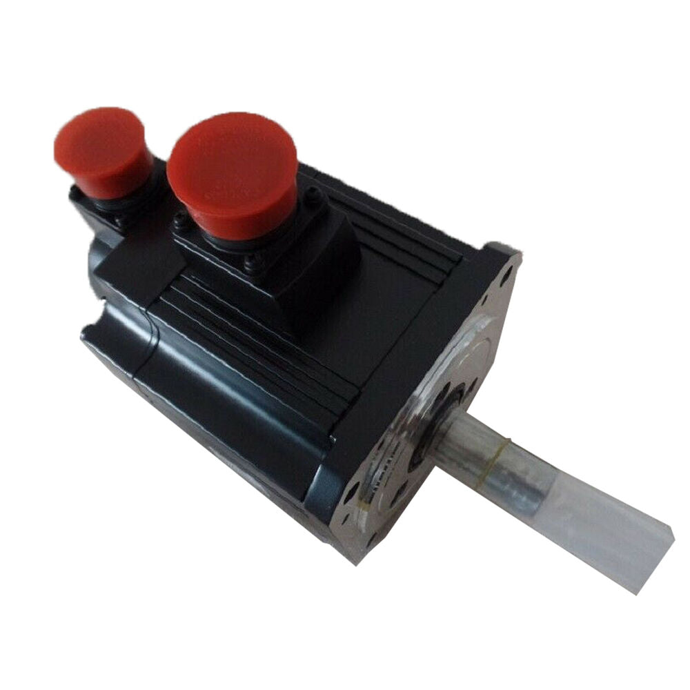 Mitsubishi HC-SFS102K 1KW Servo Motor, black housing, red protective caps, industrial automation part