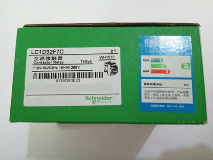 Schneider Electric LC1D32F7C Contactor in box, 110V 32A, New