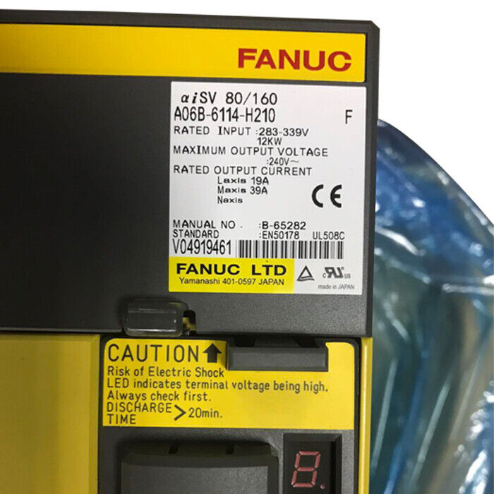 FANUC A06B-6114-H210 Servo Driver - Industrial automation equipment with Caution warning and specifications.