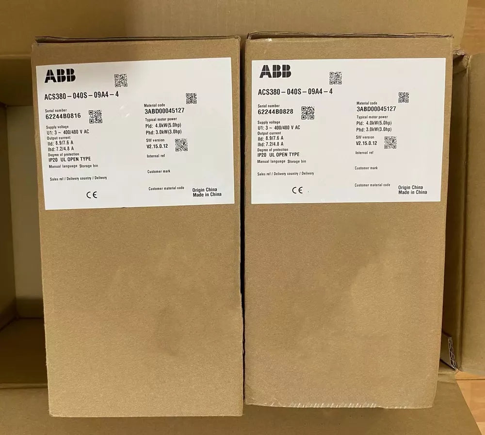 ABB ACS380-040S-09A4-4 Frequency Converter Boxes, 4kW VFD, Industrial Automation Parts
