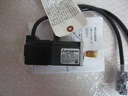 Mitsubishi HC-KFS13K AC Servo Motor, black motor with label details, industrial automation part