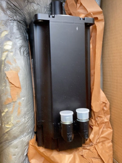 B&R servo motor, new in box, black with white caps, industrial automation part