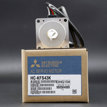 Mitsubishi HC-KFS43K AC Servo Motor, new in box. Industrial automation part, motor control.