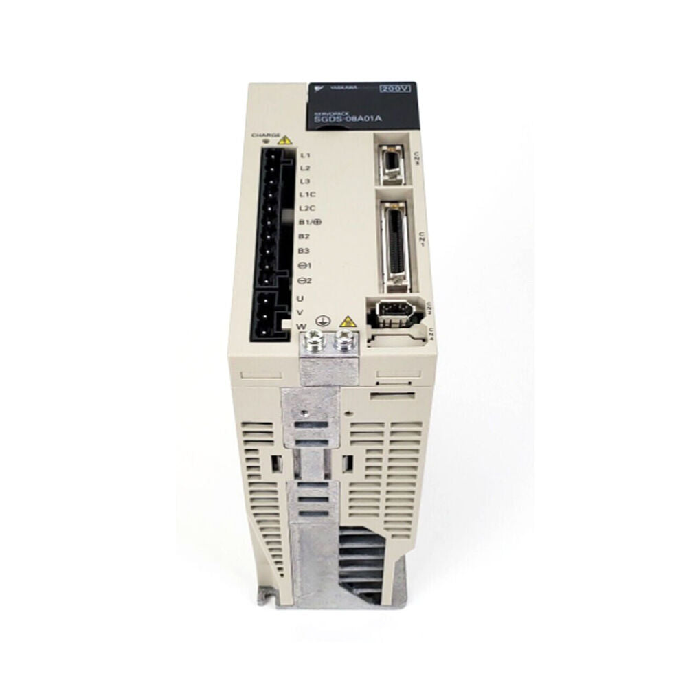 Yaskawa SGDS-08A01A SERVOPACK Servo Drive, Beige industrial automation component, 200V.