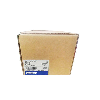 OMRON NJ501-4310 PLC Module box, new in box, featuring product details and brand logo. Industrial automation part.