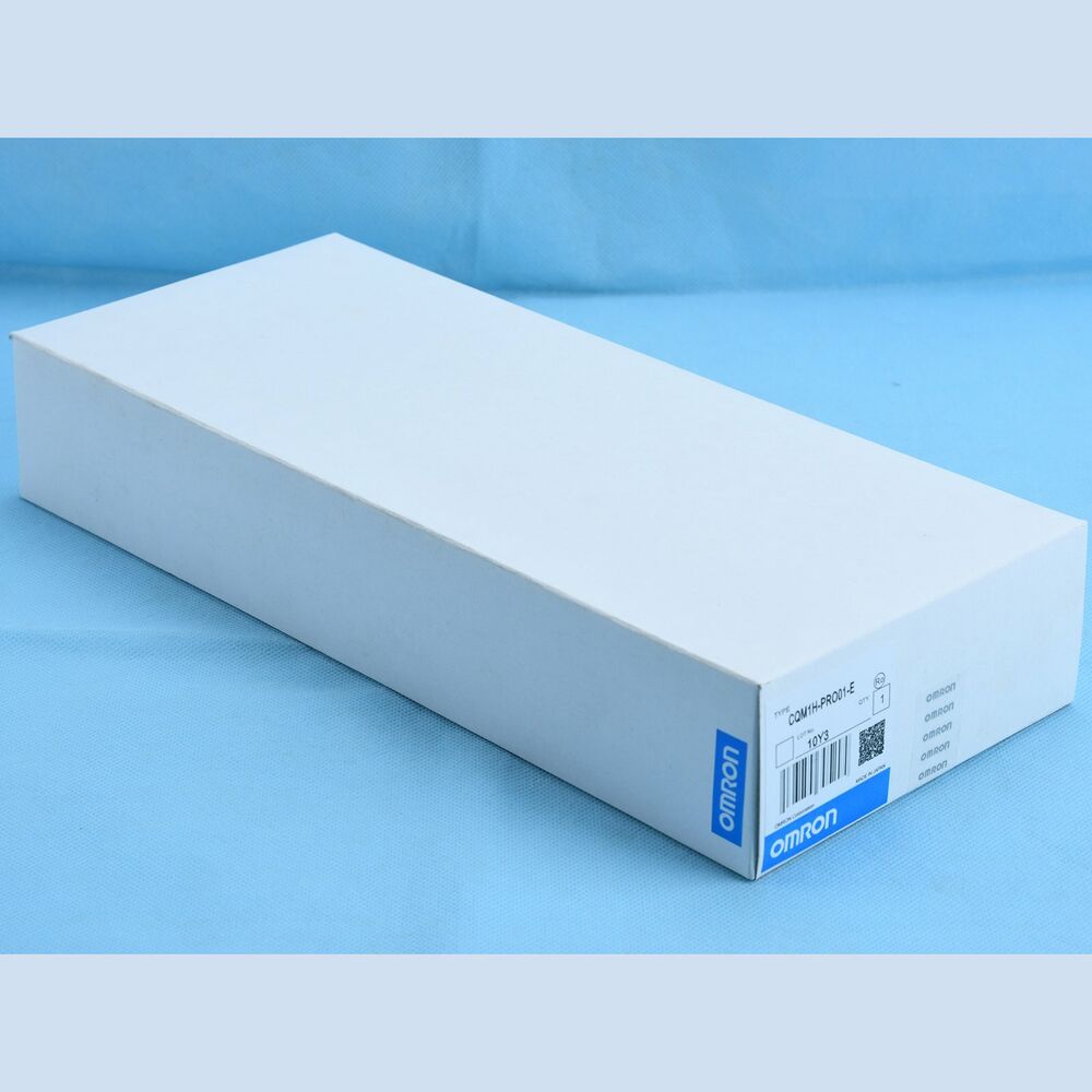 Omron CQM1H-PRO01-E PLC Module in box. New Omron PLC module CQM1HPRO01E. Industrial automation parts.