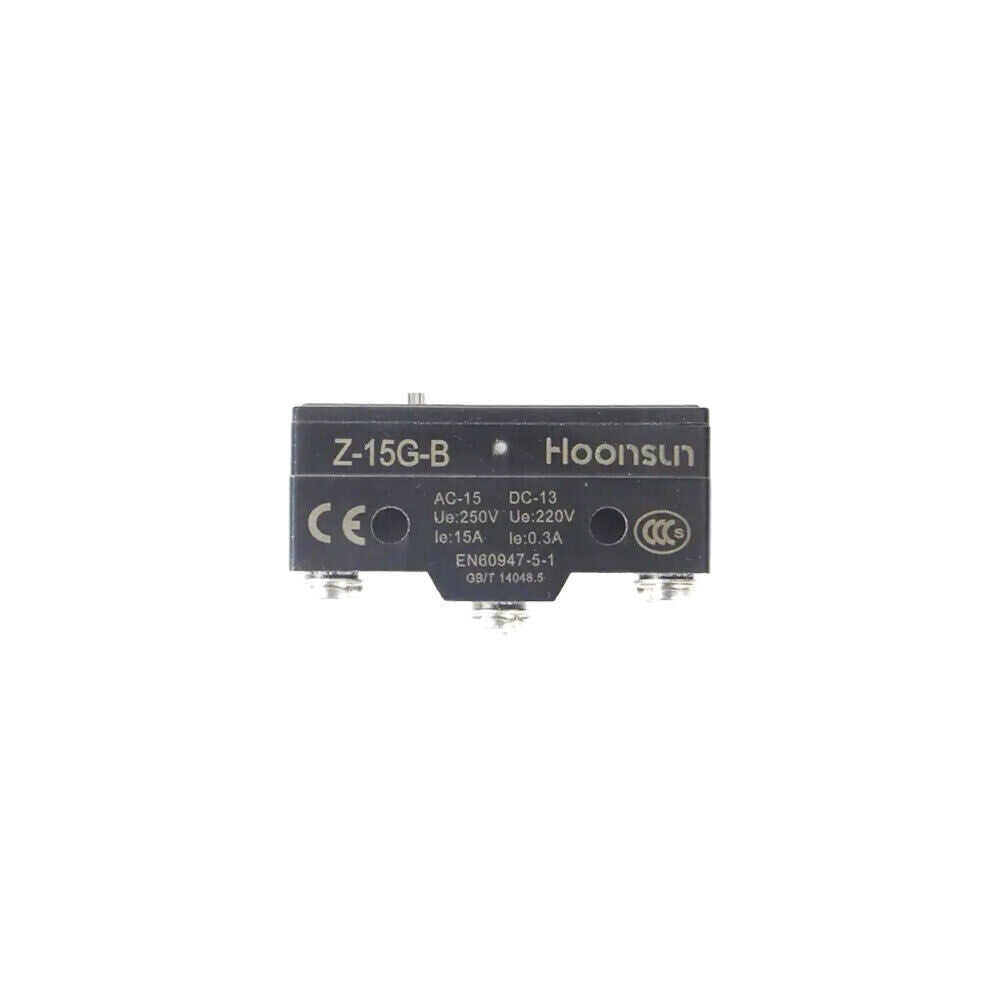 Hoonsun Z-15G-B Microswitch Limit Switch, black, industrial automation sensor, 250V 15A rating.