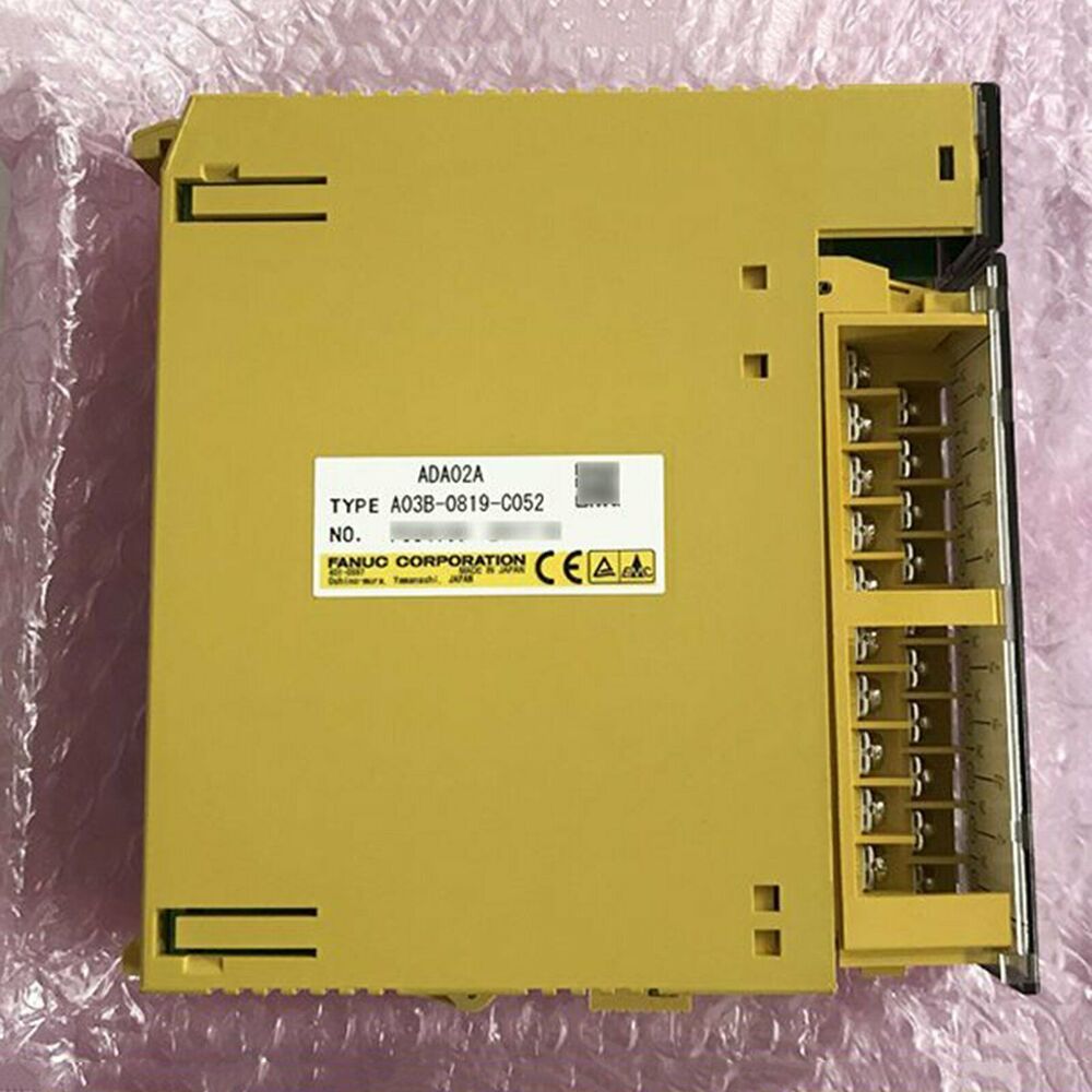 FANUC A03B-0819-C052 I/O Module, yellow industrial automation part, model details visible, fast shipping.
