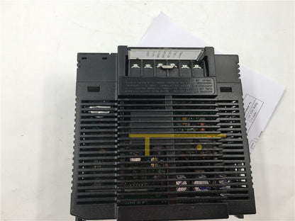 FANUC IC693PWR321Z Power Supply, black enclosure with vents and connectors, 24 VDC Relay, industrial automation component