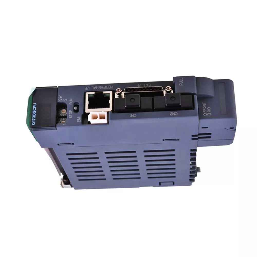 Mitsubishi Q173DSCPU PLC Module - Industrial automation part with multiple ports