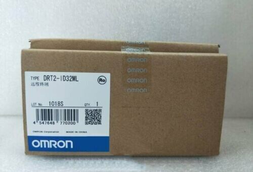Omron DRT2-ID32ML PLC Module New In Box, product packaging, with barcode and product information