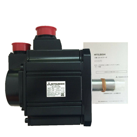 Mitsubishi HC-SFS102K 1KW Servo Motor, Black and Red industrial automation equipment