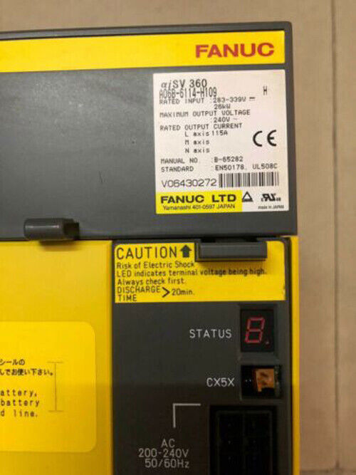 FANUC A06B-6114-H109 servo drive, industrial automation part, with specifications.