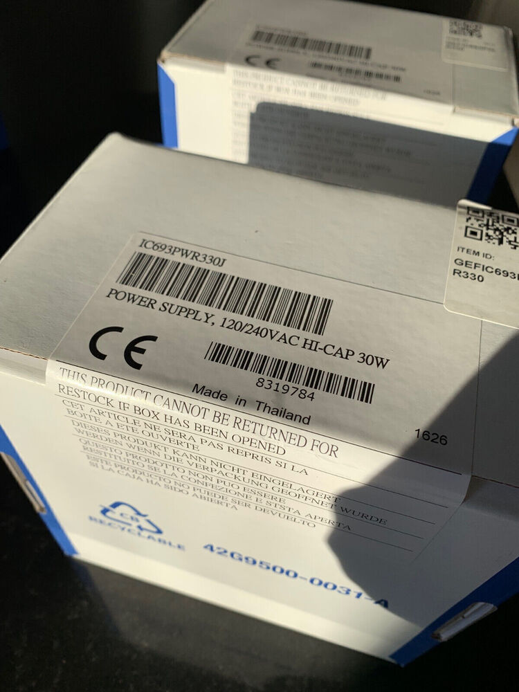 FANUC IC693PWR330J Power Supply Module box. 120/240VAC, 30W, Made in Thailand, industrial automation part.