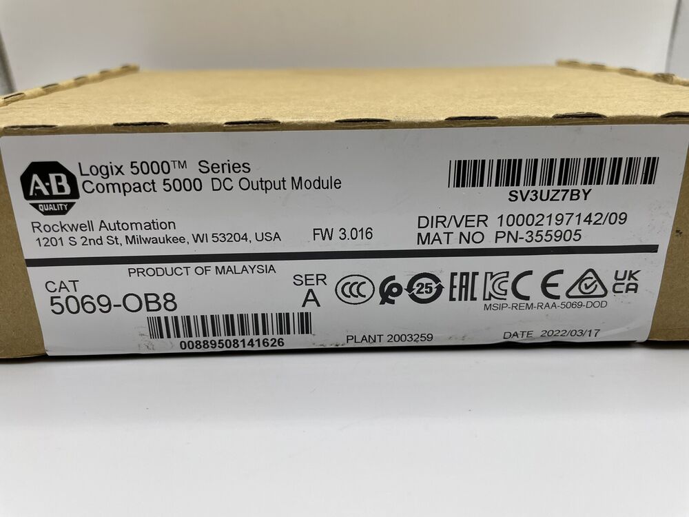 Allen Bradley 5069-OB8 Sealed AB Compact I/O 8-Ch Output Module NEW IN BOX