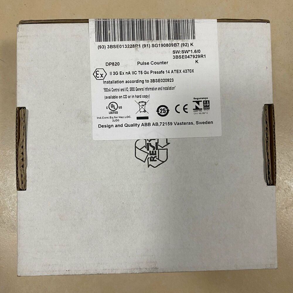 ABB 3BSE013228R1 DP820 PLC Module Box, Industrial Automation Part, New