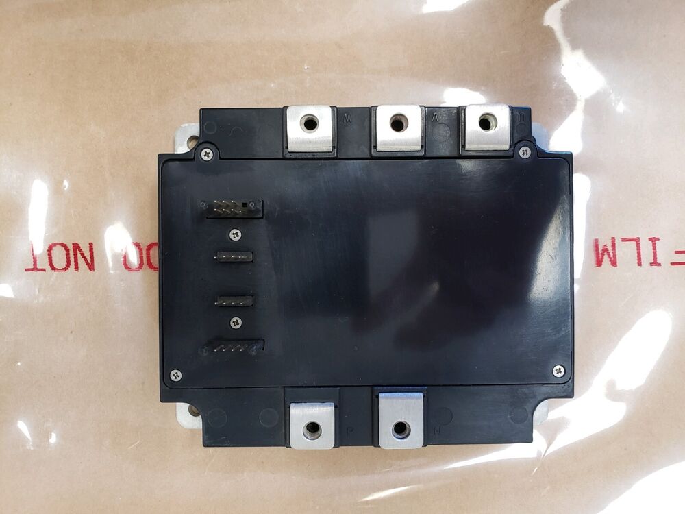 Mitsubishi PM150CVA120 IGBT Module, industrial automation part, black module with connectors.