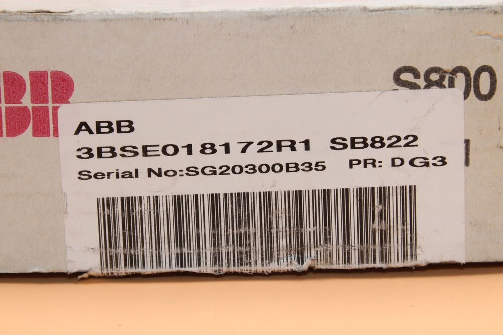 ABB 3BSE018172R1 SB822 industrial automation part label