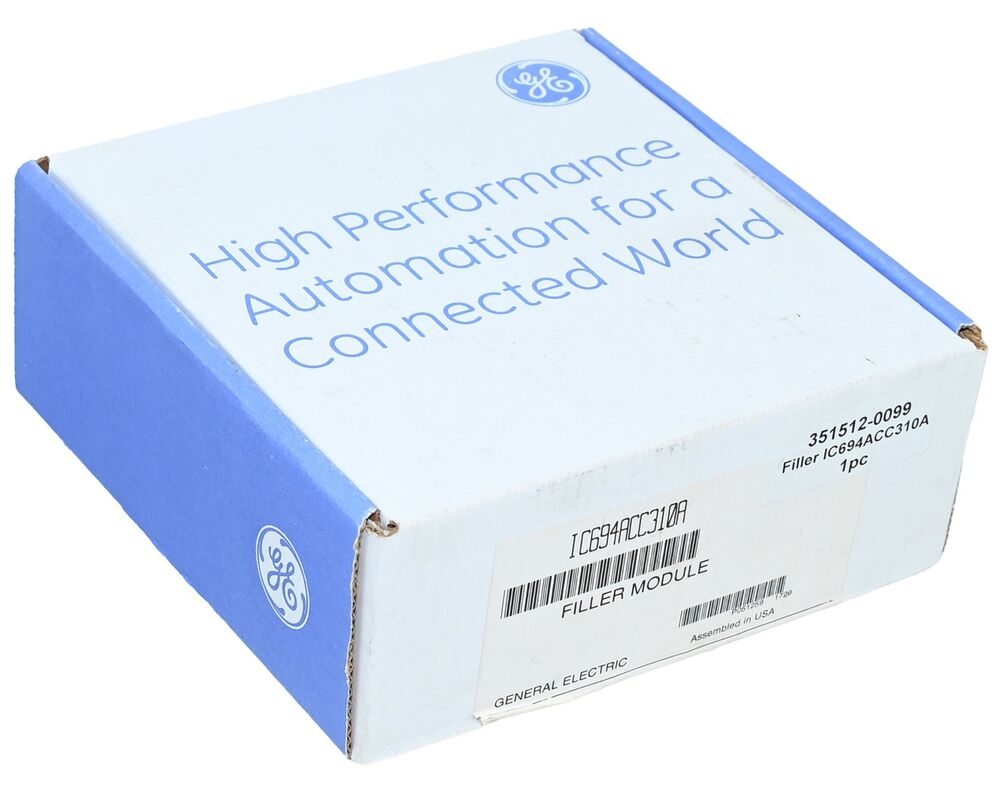 GE IC694ACC310A Filler Module for industrial automation. New GE product.