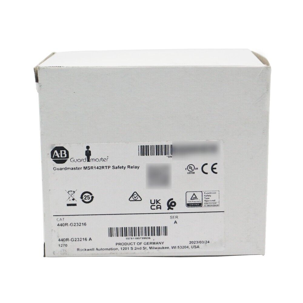 Allen-Bradley Guardmaster MSR142RTP Safety Relay, 440R-G23216 Series A, Industrial Automation Part