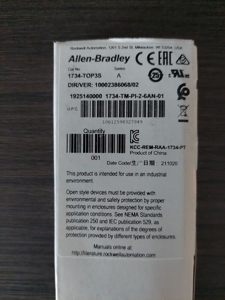 Sealed Allen-Bradley 1734-TOP3S Terminal Base FAST SHIPPING IN STOCK NEW IN BOX