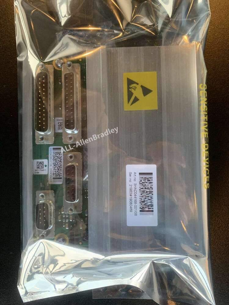 ABB Robot SMB Board 3HAC044168-001/06, new in package, Allen-Bradley brand, sensitive devices.