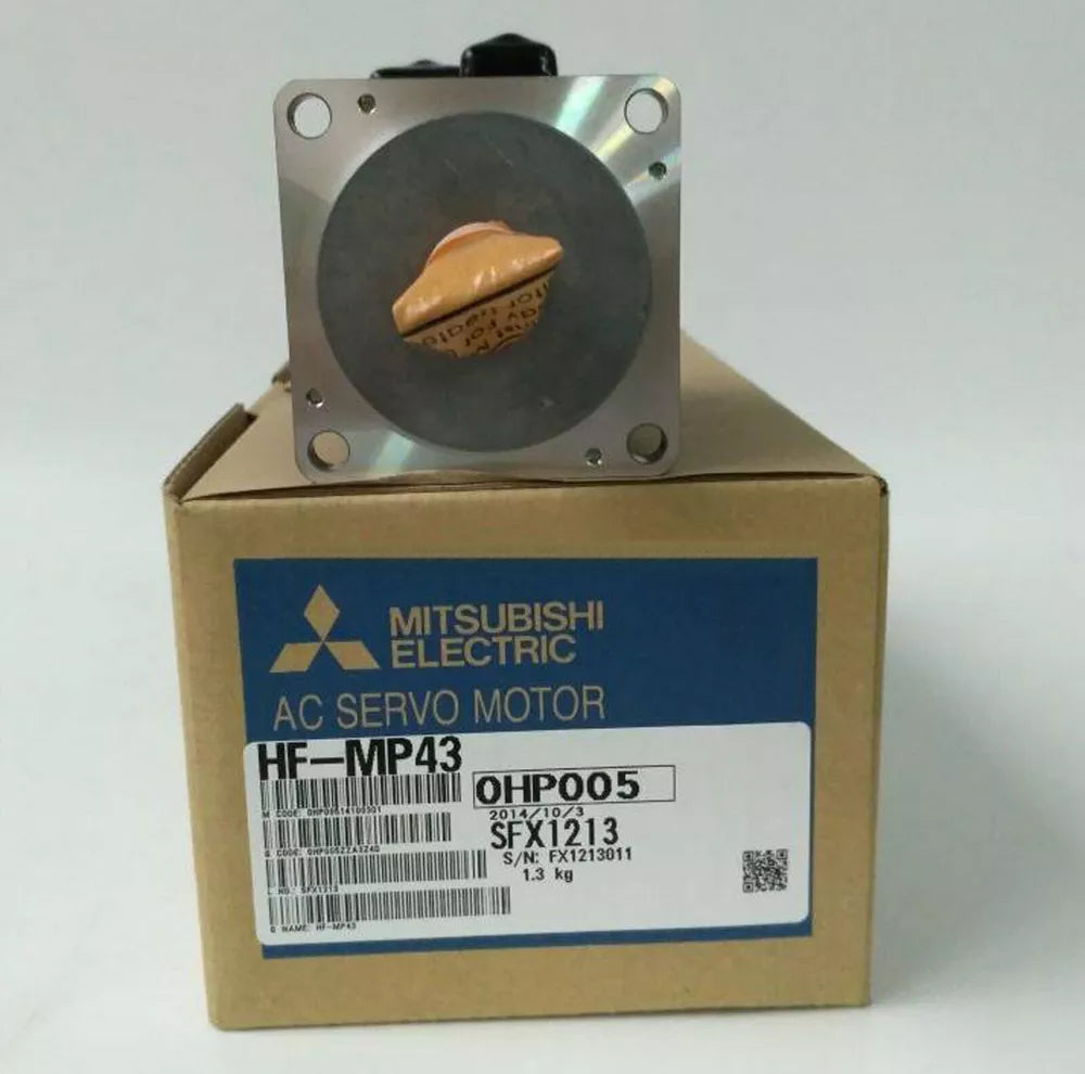 Mitsubishi HF-MP43 AC Servo Motor in box, OHP005, SFX1213, industrial automation part.