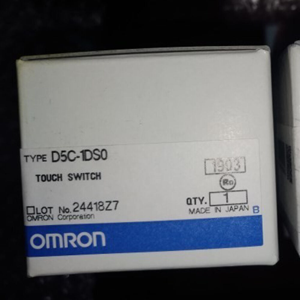 Omron D5C-1DS0 Touch Switch in packaging, Made in Japan, industrial automation sensor.