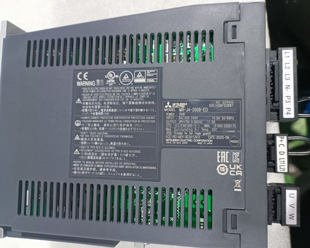 Mitsubishi MR-J4-200B-ED AC Servo Drive, industrial automation part, product details.
