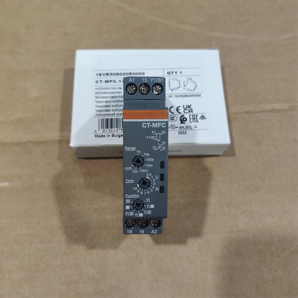 ABB CT-MFC.12 time relay, 1SVR508020R0000, 24-240V AC/DC for PLC automation