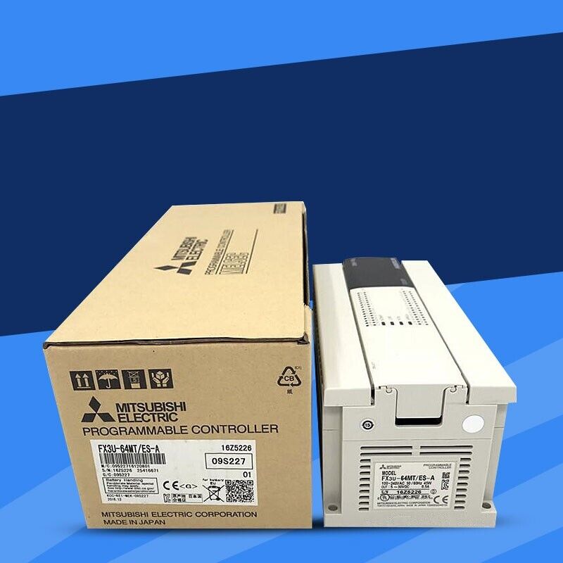 Mitsubishi FX3U-64MT/ES-A PLC Programmable Controller, industrial automation part, for Mitsubishi programming.