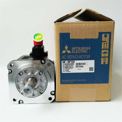 Mitsubishi HF-SP102 AC Servo Motor, new in box. Industrial automation part with model number OHR202 and SHY3246.