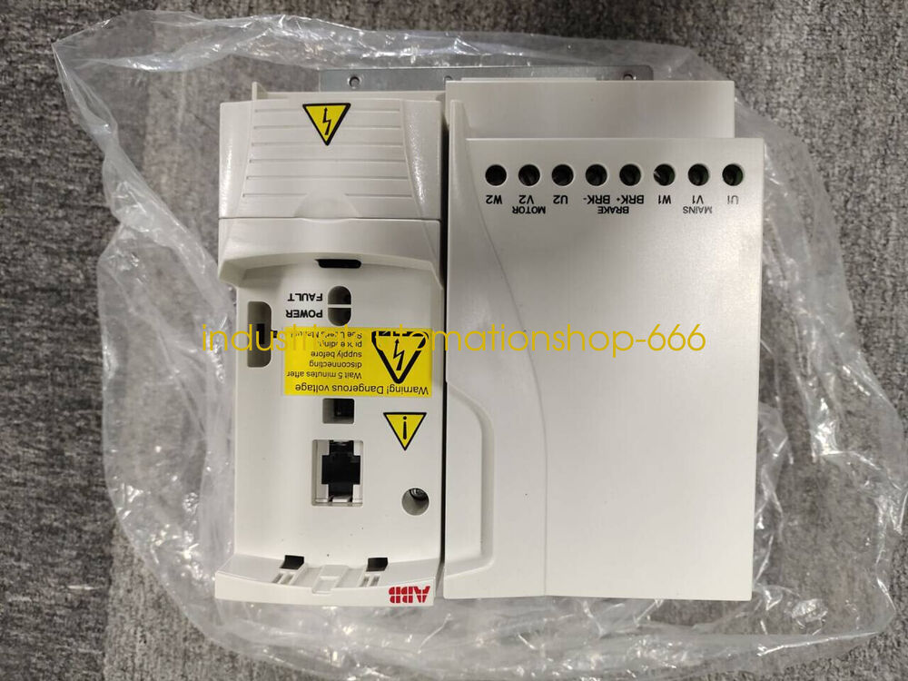 ABB ACS350-03E-15A6-4 Inverter, new industrial automation part, warning label and power indicators