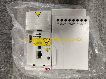 ABB ACS350-03E-15A6-4 Inverter, new industrial automation part, warning label and power indicators