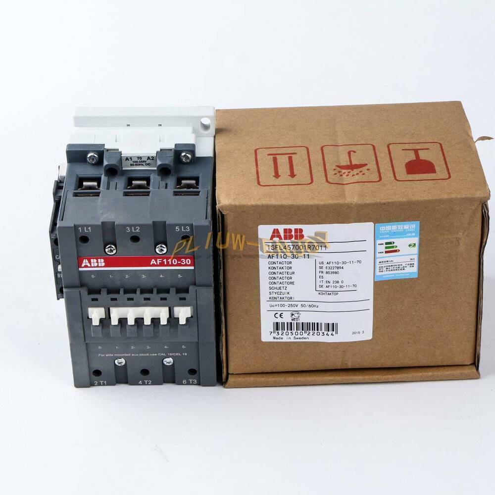 ABB AF110-30-11 Contactor with packaging, new industrial automation part, 1SFL457001R7011, for motor control