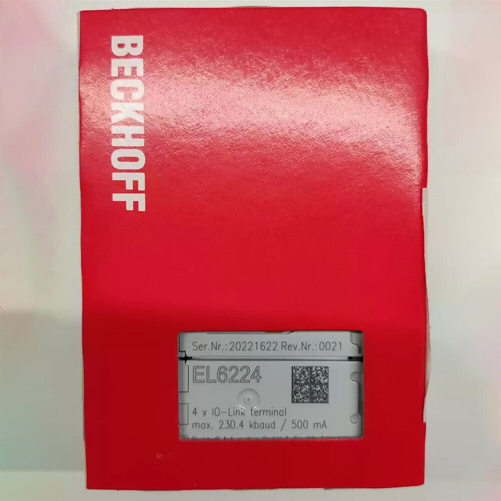 Beckhoff EL6224 PLC Module in red packaging, new in box